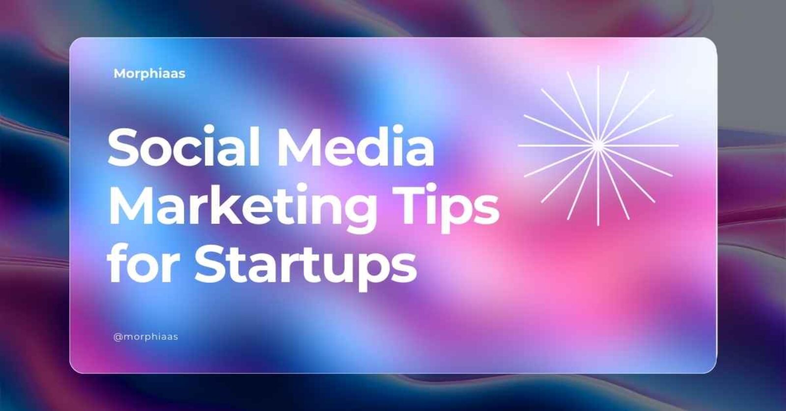 Social Media Marketing Tips for Startups - morphiaas