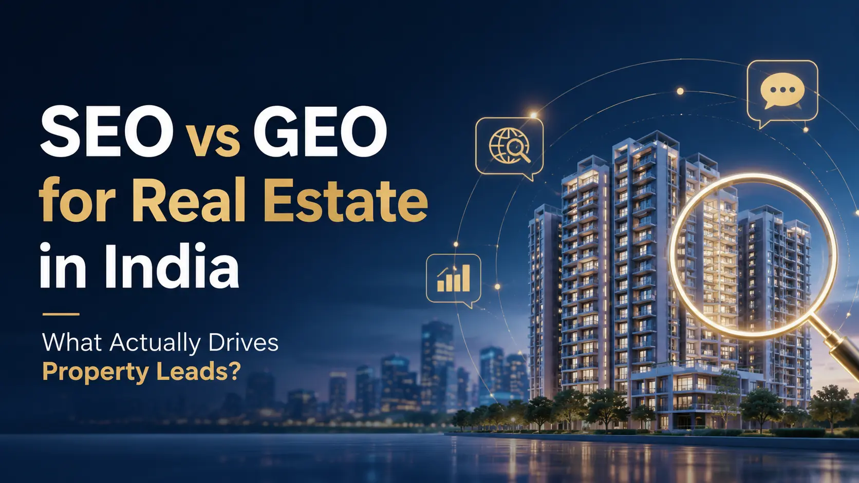 SEO vs GEO for Real Estate SEO vs GEO for Real Estate – Digital Marketing Strategies for Property Leads in India
