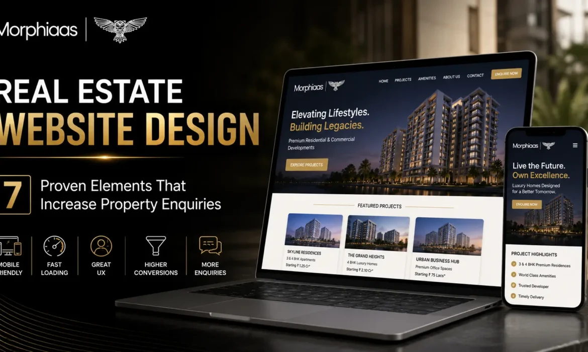 Real estate website design banner
