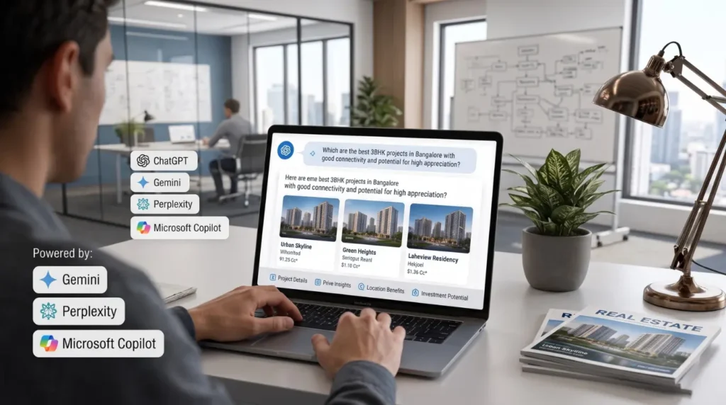Property buyers using AI Search Optimization for Real Estate