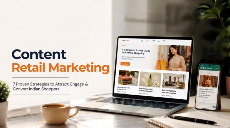Content Retail Marketing strategies for Indian retailers using SEO, WhatsApp, AI search, and short-form video