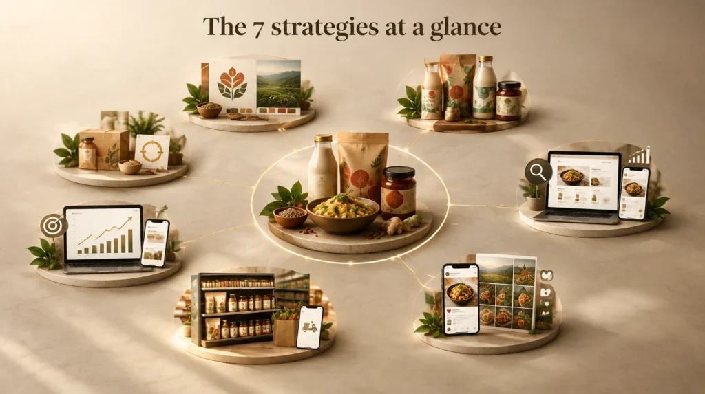 The 7 strategies at a glance for F&B brand growth in India
