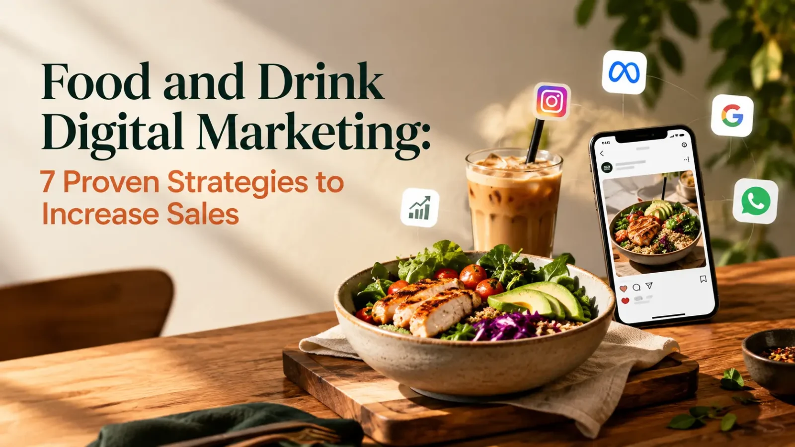 Food and drink digital marketing strategies for increasing F&B sales through digital channels