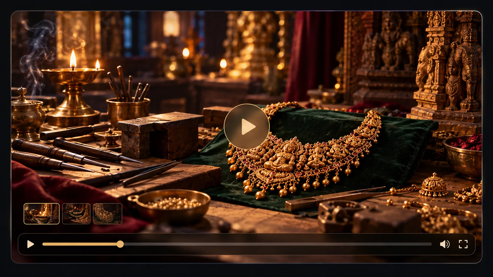 Frame from the Challani Jewellery brand story film