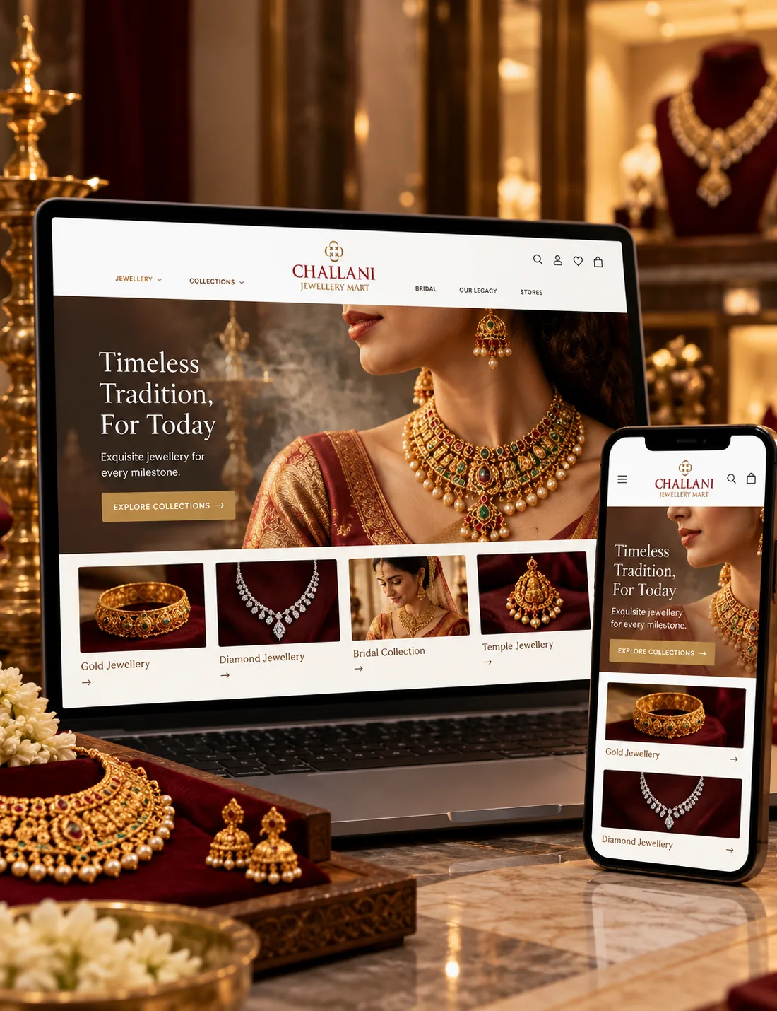 Challani Jewellery Mart homepage, challanijewels.com