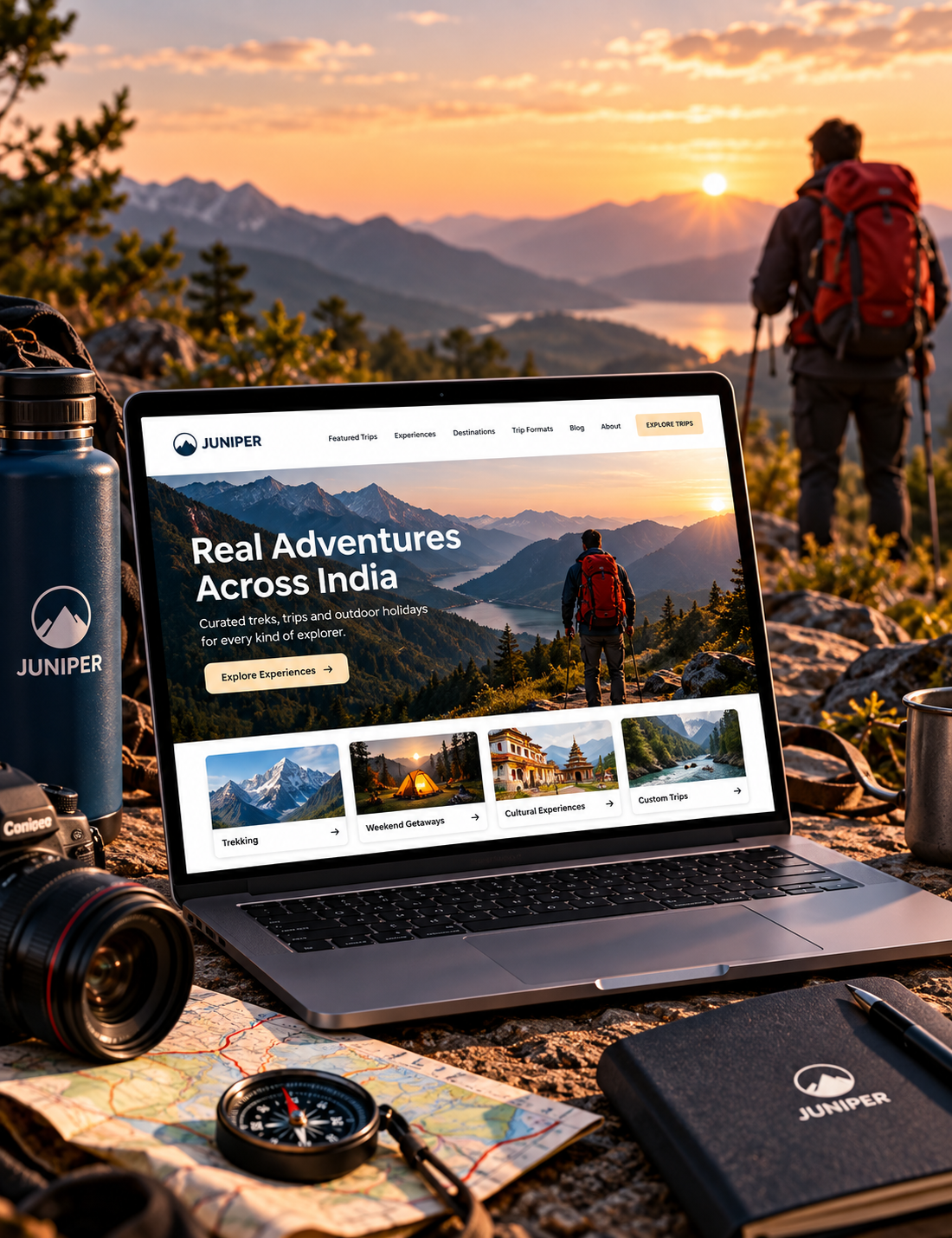 Juniper Outdoor homepage built on Webflow by Morphiaas