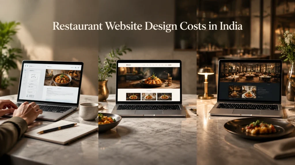 Restaurant Website Design Cost India Restaurant website design costs in India by project type