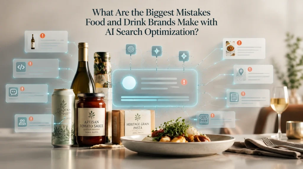 AI Search Optimization Mistakes Biggest AI search optimization mistakes food and drink brands make