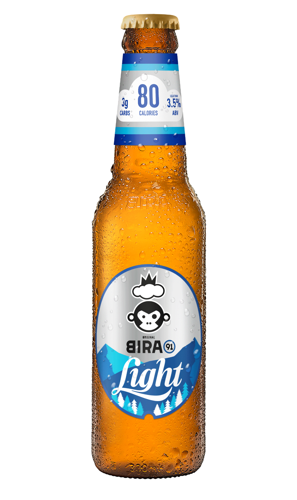 Nutrition cloud, 80 calories, 3g carbs, 3.5% ABV