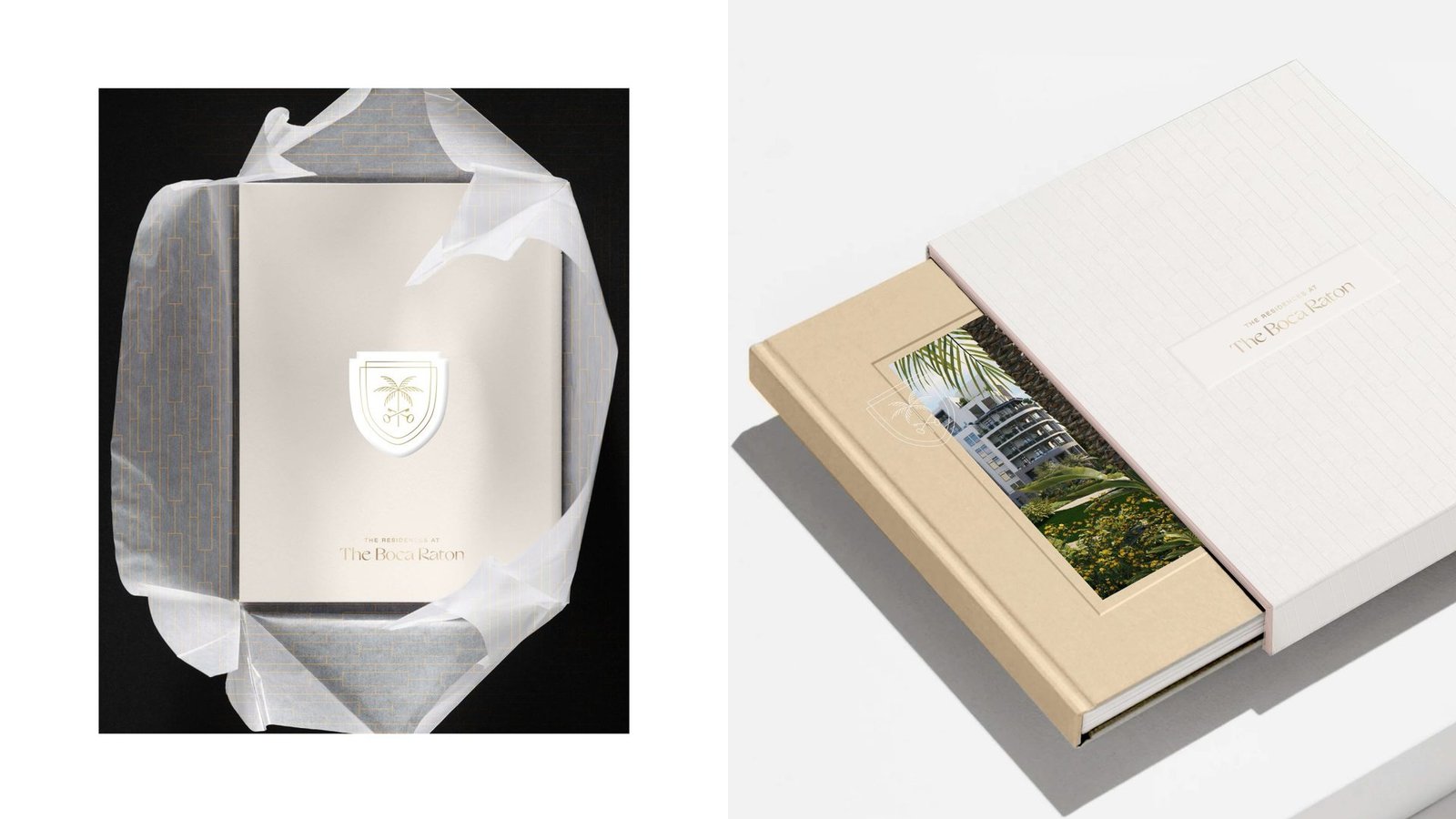 Residences sales book, tissue-wrapped and slipcased