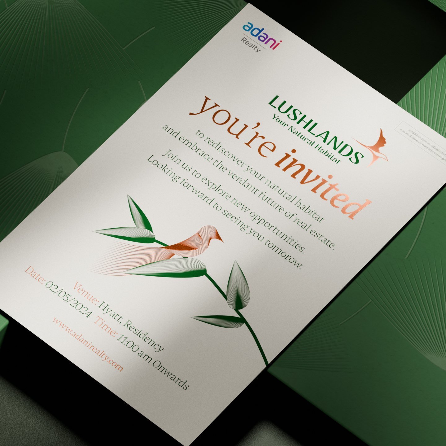 Lushlands by Adani Realty brand touchpoint