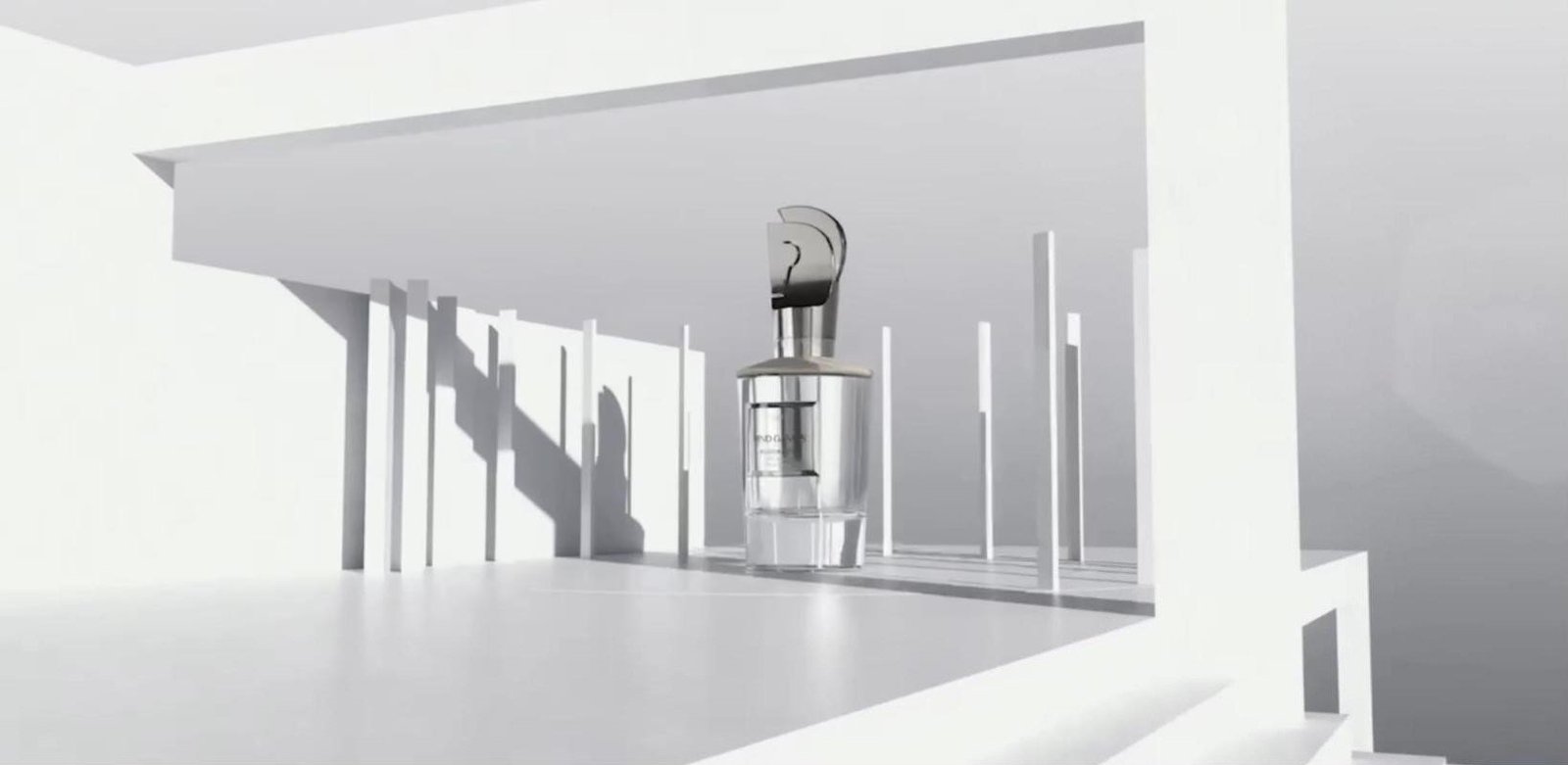 MIND GAMES 3D product film still, sunlit staircase