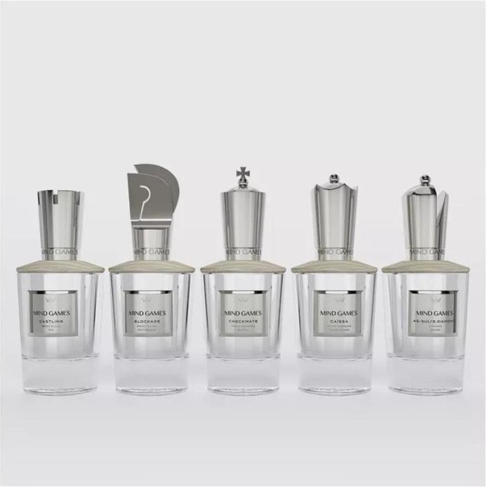 MIND GAMES Light collection, clear bottles with chess pieces