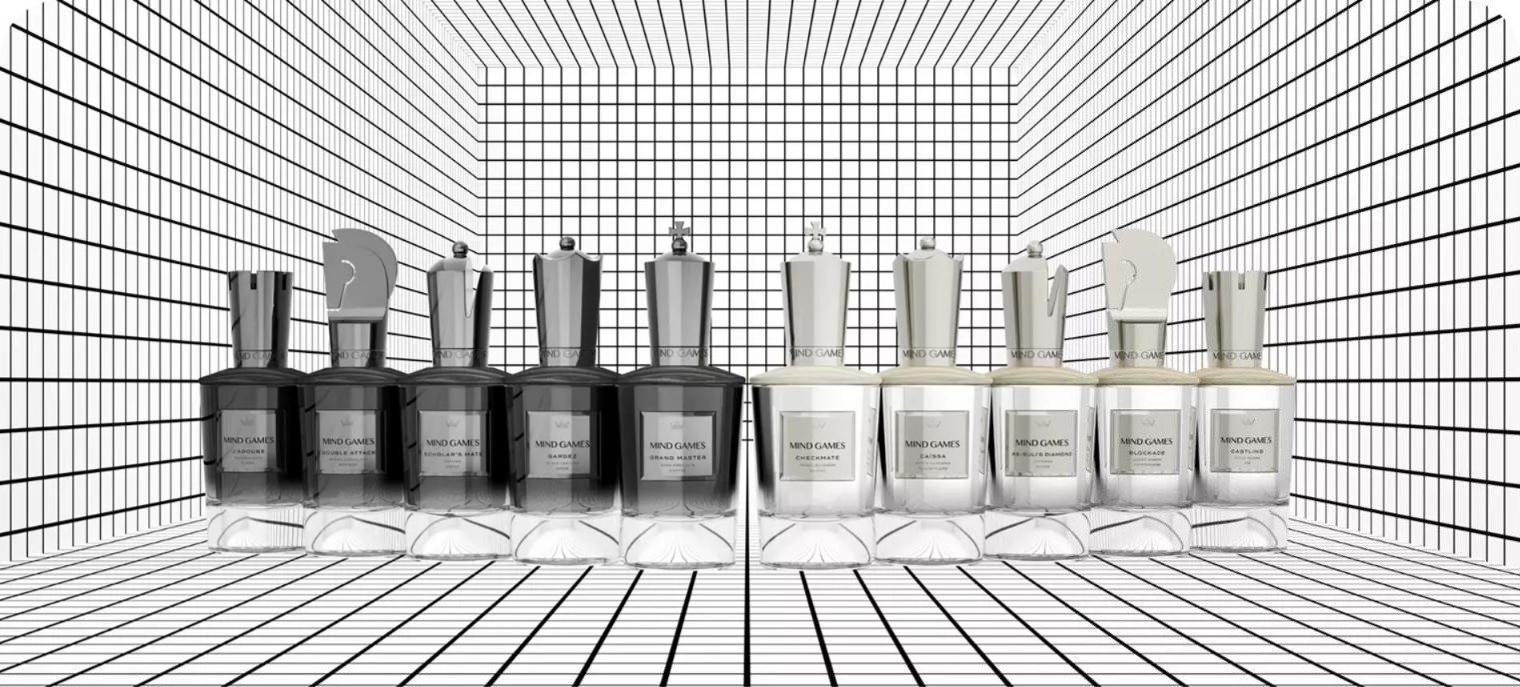 MIND GAMES full collection on wireframe-grid staging